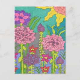 Kunst van de Floral-tuin Briefkaart