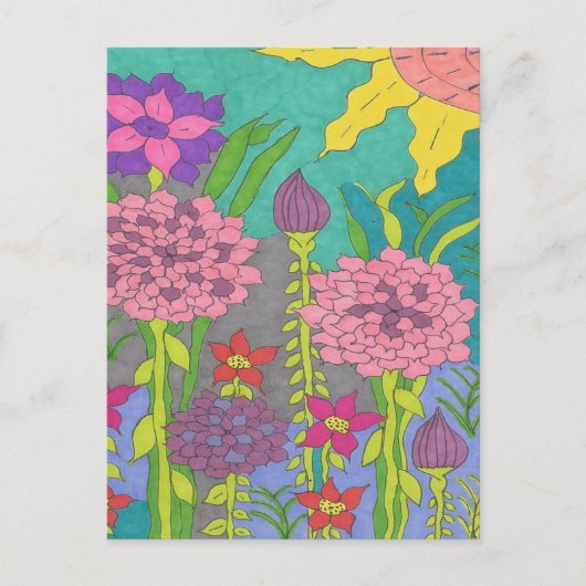 Kunst van de Floral-tuin Briefkaart (Voorkant)