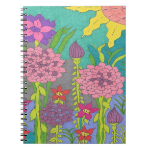 Kunst van de Floral-tuin  Notitieboek