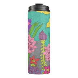 Kunst van de Floral-tuin Thermosbeker