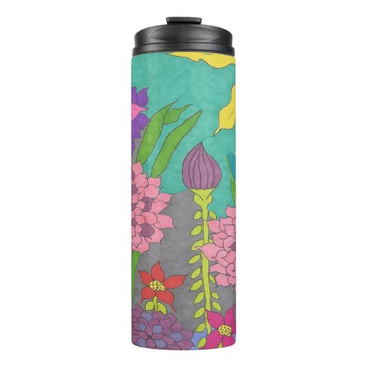 Kunst van de Floral-tuin Thermosbeker (Voorkant)