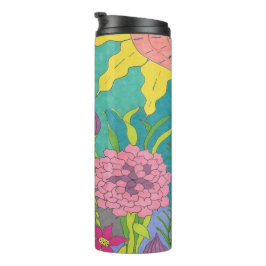 Kunst van de Floral-tuin Thermosbeker