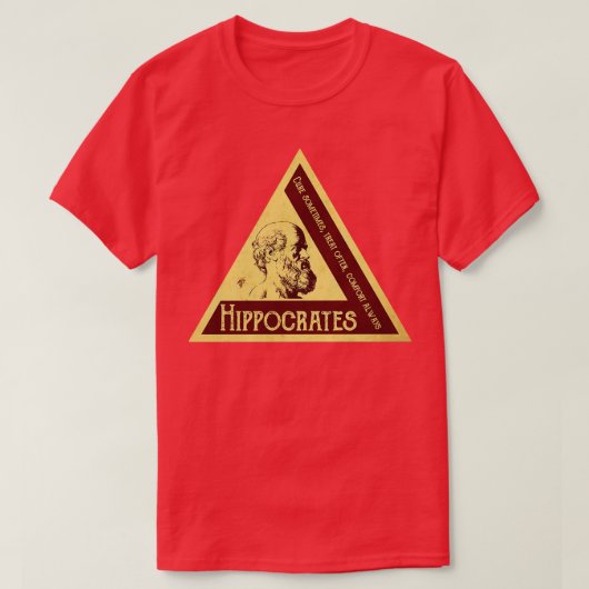 Kunst van de geneeskunde Hippocrates Heal T-shirt (Design voorkant)