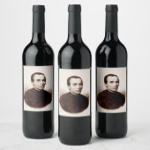 Kunst van de Heilige Giuseppe Cafasso Gewijde Barm Wijn Etiket (Flessen)