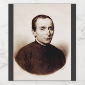 Kunst van de Heilige Giuseppe Cafasso Gewijde Barm Wijn Etiket (Enkel label)