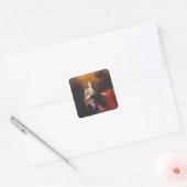 Kunst van de Heilige Margaretha van Schotland Vierkante Sticker (Envelop)