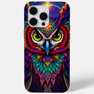 Kunst van de Hemelse Uil: Sterrenstelsel Kosmos iPhone 15 Pro Max Hoesje