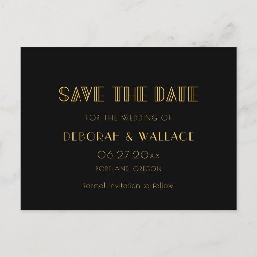 kunst van de jaren 20 Opslaan van datum Briefkaart (Voorkant)