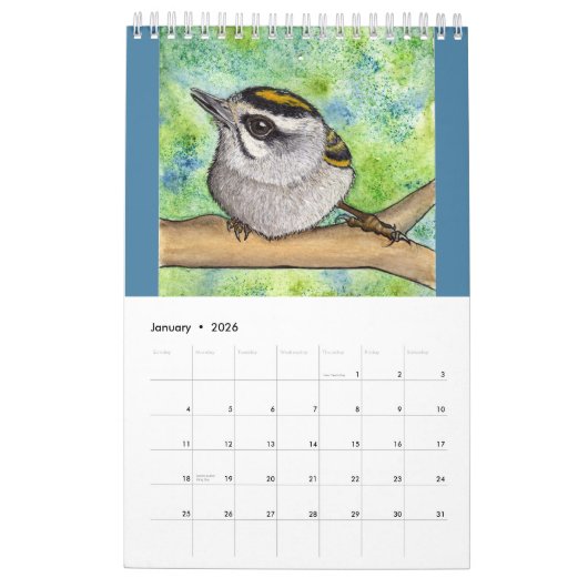 Kunst van de kalender van Liesel Bendio Potter (Jan 2026)