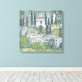  kunst van de Kerk in Cassone (Italiaans landschap Canvas Afdruk (Insitu (Houten vloer))