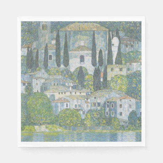 kunst van de Kerk in Cassone (Italiaans landschap Servet (Voorkant)