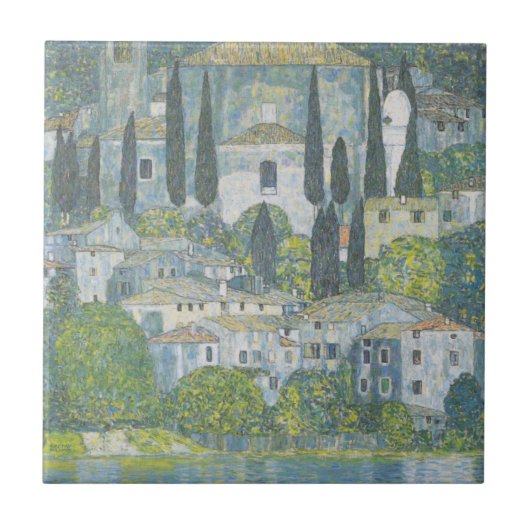  kunst van de Kerk in Cassone (Italiaans landschap Tegeltje (Voorkant)