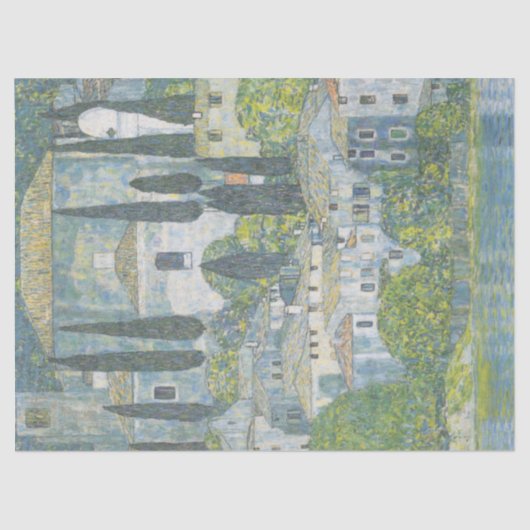  kunst van de Kerk in Cassone (Italiaans landschap Tissuepapier (Voorkant)