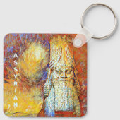 Kunst van de Lamassu-Sleutelhanger Sleutelhanger (Achterkant)