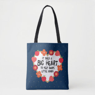 Kunst van de leraar: Het vergt een groot hart Tote Bag