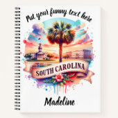 Kunst van de levendige cultuur van South Carolina Notitieboek (Voorkant)