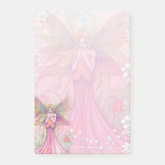 Kunst van de lieve bloemenfeeën post-it® notes (Voorkant)