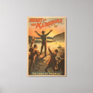 Kunst van de mijnbouw Klondike "Land of Promise" Canvas Afdruk