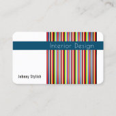 Kunst van de omhulling van kleurstrepen visitekaartje (Voorkant)