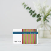 Kunst van de omhulling van kleurstrepen visitekaartje (Staand voorkant)