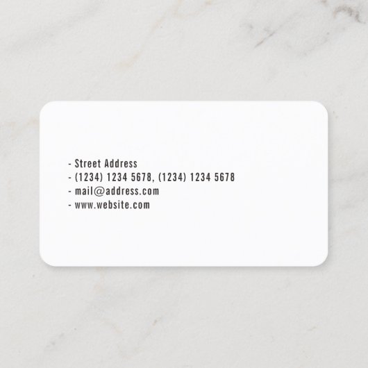 Kunst van de omhulling van kleurstrepen visitekaartje (Achterkant)