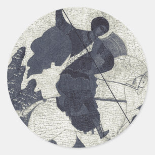 Kunst van de Oosters-orthodoxe icoon van Sint-Jori Ronde Sticker