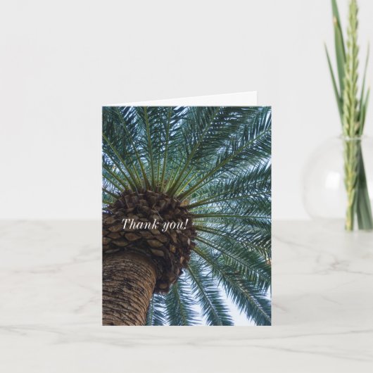 Kunst van de palmboom Dank u kaart (Voorkant)