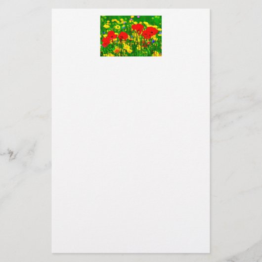 Kunst van de papaver briefpapier (Voorkant)