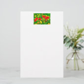 Kunst van de papaver briefpapier (Staand voorkant)