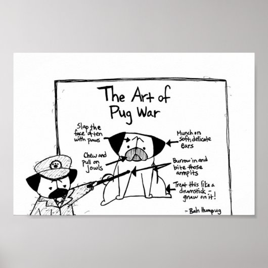 Kunst van de Pug Oorlog Poster (Voorkant)