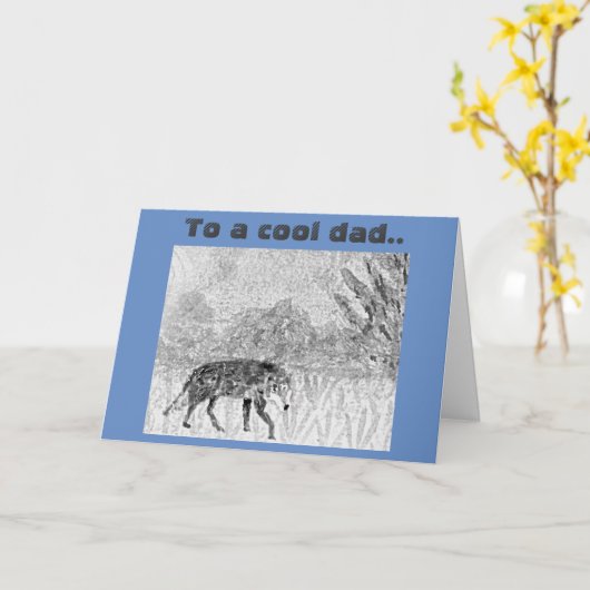 Kunst van de Schets van de wolf de Wilde Dierlijke Kaart (Gele Bloem)