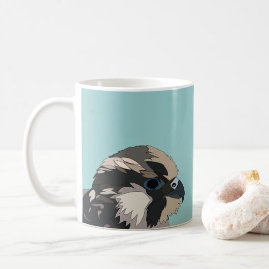Kunst van de Slechtvalk Vogel Koffiemok (Met donut)
