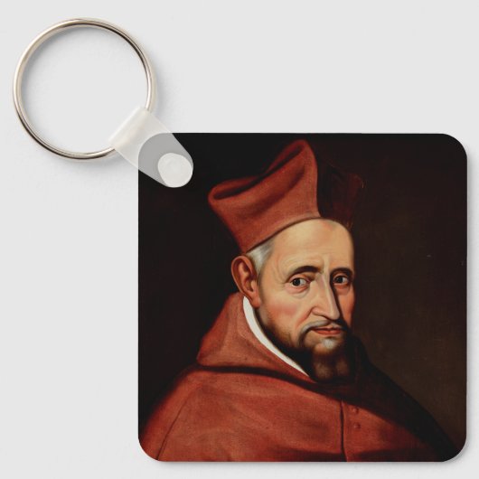 Kunst van de St. Robert Bellarmine Romeinse Biblio Sleutelhanger (Voorkant)