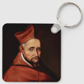 Kunst van de St. Robert Bellarmine Romeinse Biblio Sleutelhanger (Achterkant)