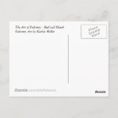 Kunst van de valkerij - Roodstaartbuizerd Briefkaart (Achterkant)