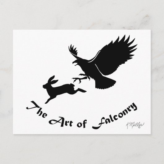 Kunst van de valkerij - Roodstaartbuizerd Briefkaart (Voorkant)