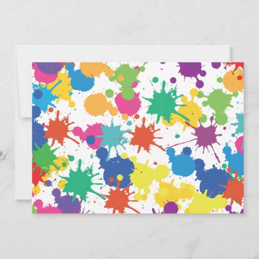 Kunst van de Verf nodigt om het even welke leeftij Kaart (Achterkant)