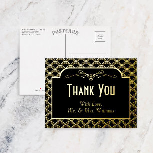 Kunst van de Vintage van 1920 Deco Gatsby Wedding  Folie Uitnodiging Briefkaart