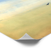  kunst van de vrouw die het futuristische Vliegtui Poster (Hoek)