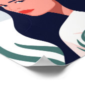 Kunst van de vrouw in de woestijnzon poster (Hoek)