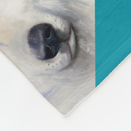 Kunst van de witte wolf fleece deken (Hoek)