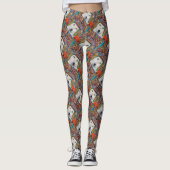 Kunst van de witte wolf leggings (Voorkant)