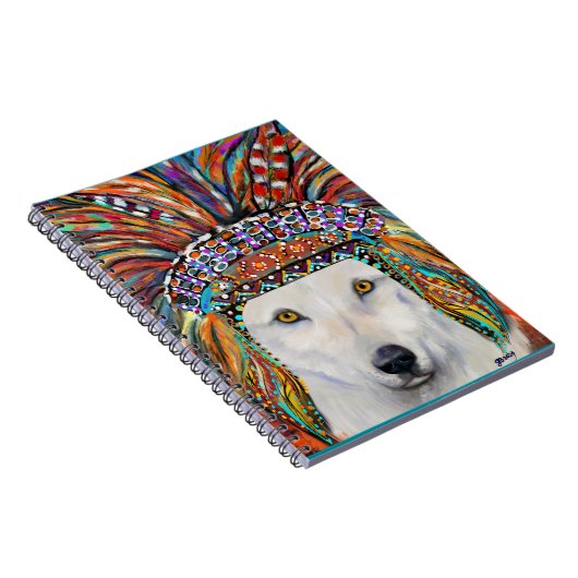 Kunst van de witte wolf notitieboek (Rechterzijde)