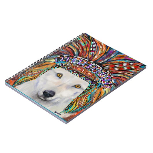 Kunst van de witte wolf notitieboek (Linkerzijde)