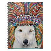Kunst van de witte wolf notitieboek (Voorkant)