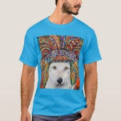 Kunst van de witte wolf t-shirt (Voorkant)