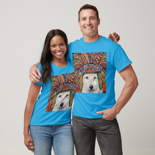 Kunst van de witte wolf t-shirt (Unisex)