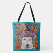 Kunst van de witte wolf tote bag (Voorkant)