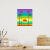 kunst van de Zonnezonsopgang Poster (Keuken)