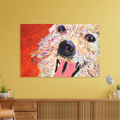 Kunst van Debbie Davidsohn - Dog Art - Gewikkeld C Canvas Afdruk (Insitu (Woonkamer))
